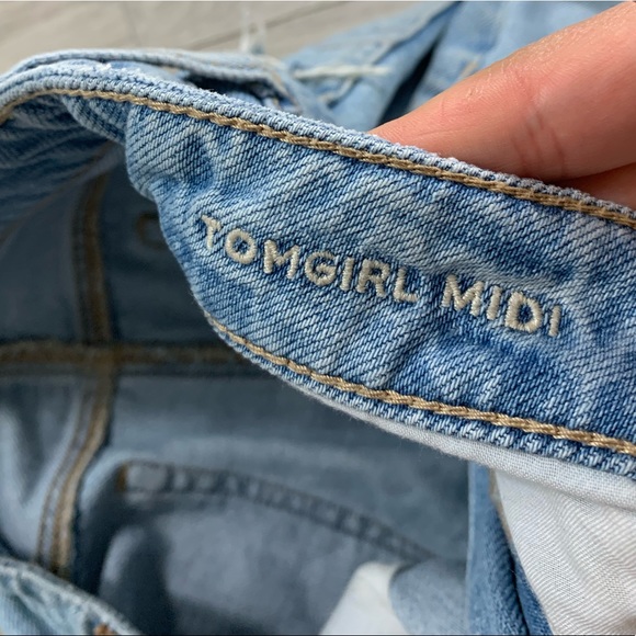 AEO Tomgirl Midi Jean Shorts - Picture 6 of 11